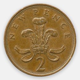 2 новых пенса 1971-1981 Великобритания (Very Fine)