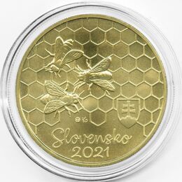 Медоносная пчела 5 евро 2021 Словакия (UNC)