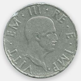 2 лиры 1939-1943 Италия (немагнитная) (Very Fine)