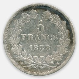 5 франков 1838 Франция (Very Fine)