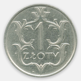 1 злотый 1929 Польша (XFine)