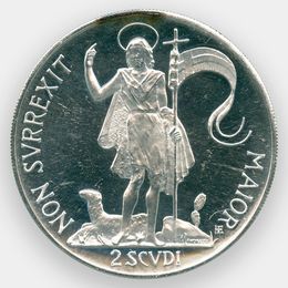 2 скудо 1966 Мальтийский орден (Серебро 0,987 24,00 гр)