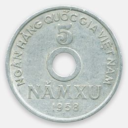 5 су 1958 Вьетнам (Very Fine)