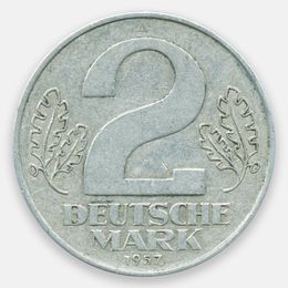 2 марки 1957 ГДР (Very Fine)