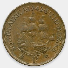 1 пенни 1942 ЮАР (сост. XFine)