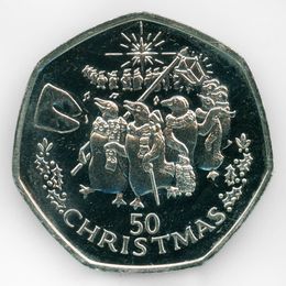 Рождество 50 пенсов 1995 Гибралтар (сост. Proof)