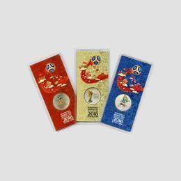 Набор из 3-х цветных монет Чемпионат мира по футболу 25 рублей 2018