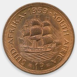 1 пенни 1959 ЮАР (сост. UNC)