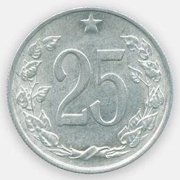 25 геллеров 1962-1964 Чехословакия (XFine)