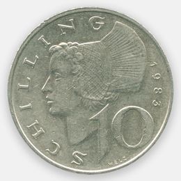 10 шиллингов 1974-2001 Австрия (Very Fine)