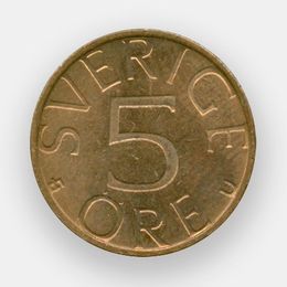 5 эре 1976-1984 Швеция
