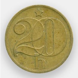 20 геллеров 1972-1990 Чехословакия (сост. Very Fine)