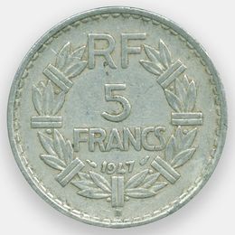 5 франков 1945-1952 Франция