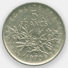 5 франков 1970-2001 Франция