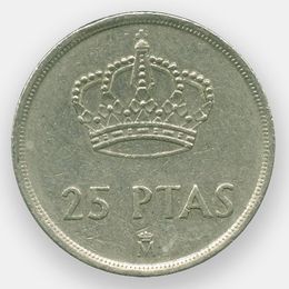 25 песет 1982-1984 Испания (XFine)