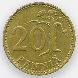 20 пенни 1963-1990 Финляндия