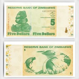 Банкнота 5 долларов 2009 Зимбабве