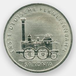 150 лет первой железной дороге Германии 5 марок 1988 ГДР