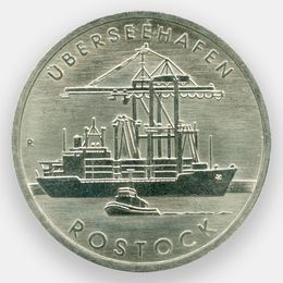 30 лет порту города Росток 5 марок 1988 ГДР