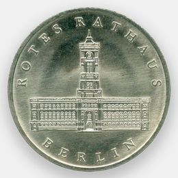 Красная Ратуша 5 марок 1987 ГДР