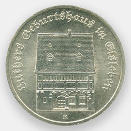 Родной дом Мартина Лютера в Эйслебене 5 марок 1983 ГДР