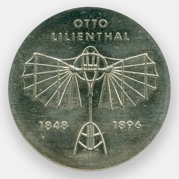 125 лет со дня рождения Отто Лилиенталя 5 марок 1973 ГДР