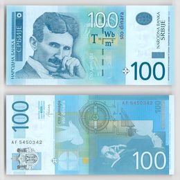 Банкнота 100 динар 2013 Сербия сост. UNC