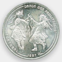 Танец Политейрош 1000 эскудо 1997 Португалия  (Серебро 0,500 27,00 гр)