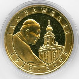 Смерть Папы Иоанна Павела II 10 злотых 2005 Польша (Серебро 0,925 14,14 гр)