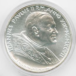 XII Всемирная конференция молодежи 500 лир 1997 Ватикан (Серебро 0,835 11,00 гр)