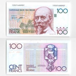 Банкнота 100 франков 1992 Бельгия (сост. UNC)