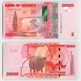 Банкнота 20000 шиллингов 2010 Уганда (сост. UNC)