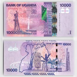 Банкнота 10000 шиллингов 2010 Уганда (сост. UNC)