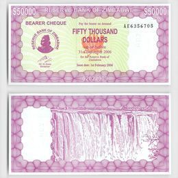 Банкнота 50000 долларов 2006 Зимбабве (сост. UNC)