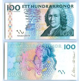 Банкнота 100 крон 2010 Швеция (сост. UNC)