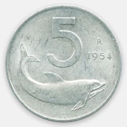 5 лир 1951-2001 Италия (Very Fine)