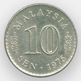 10 сенов 1967-1988 Малайзия (Very Fine)