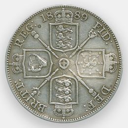 4 шиллинга (2 флорина) 1889 Великобритания (Серебро 0,925 22,63 гр)