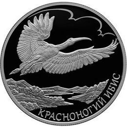 Красноногий ибис (Серебро 0,925 15,55 гр) 2 рубля 2019