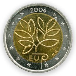 Пятое расширение Европейского союза Финляндия 2 евро 2004 (сост. Very Fine)