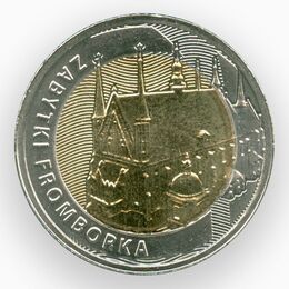 Памятники Фромборка 5 злотых 2019 Польша