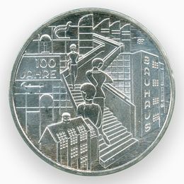 100 лет учебному заведению Баухаус 20 евро 2019 Германия (Серебро 0,925 18,00 гр) 