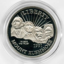 50 лет Национальному мемориалу Рашмор 50 центов 1991 США (Proof)