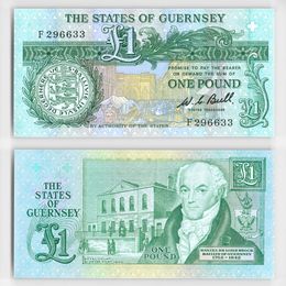 Банкнота 1 фунт 1980-1989 Гернси (сост. UNC)