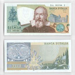 Банкнота 2000 лир 1973 Италия (сост. UNC)