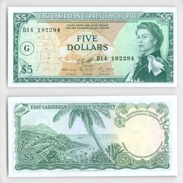 Банкнота 5 долларов 1965 Восточные Карибы (сост. UNC)