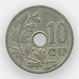 10 сантимов 1901-1903 Бельгия (Belgie) (сост. Very Fine - XFine)