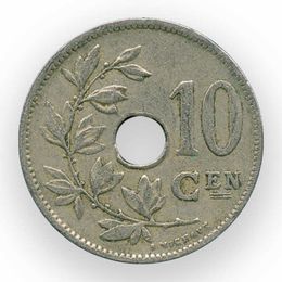 10 сантимов 1920-1930 Бельгия (Belgie) (сост. Very Fine - XFine)