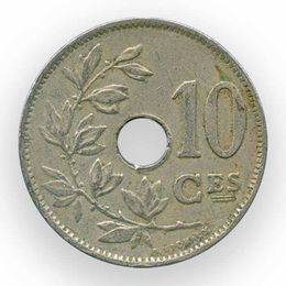 10 сантимов 1920-1930 Бельгия (Belgique) (сост. Very Fine - XFine)