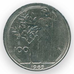 100 лир 1955-1989 Италия (сост. Very Fine - XFine)